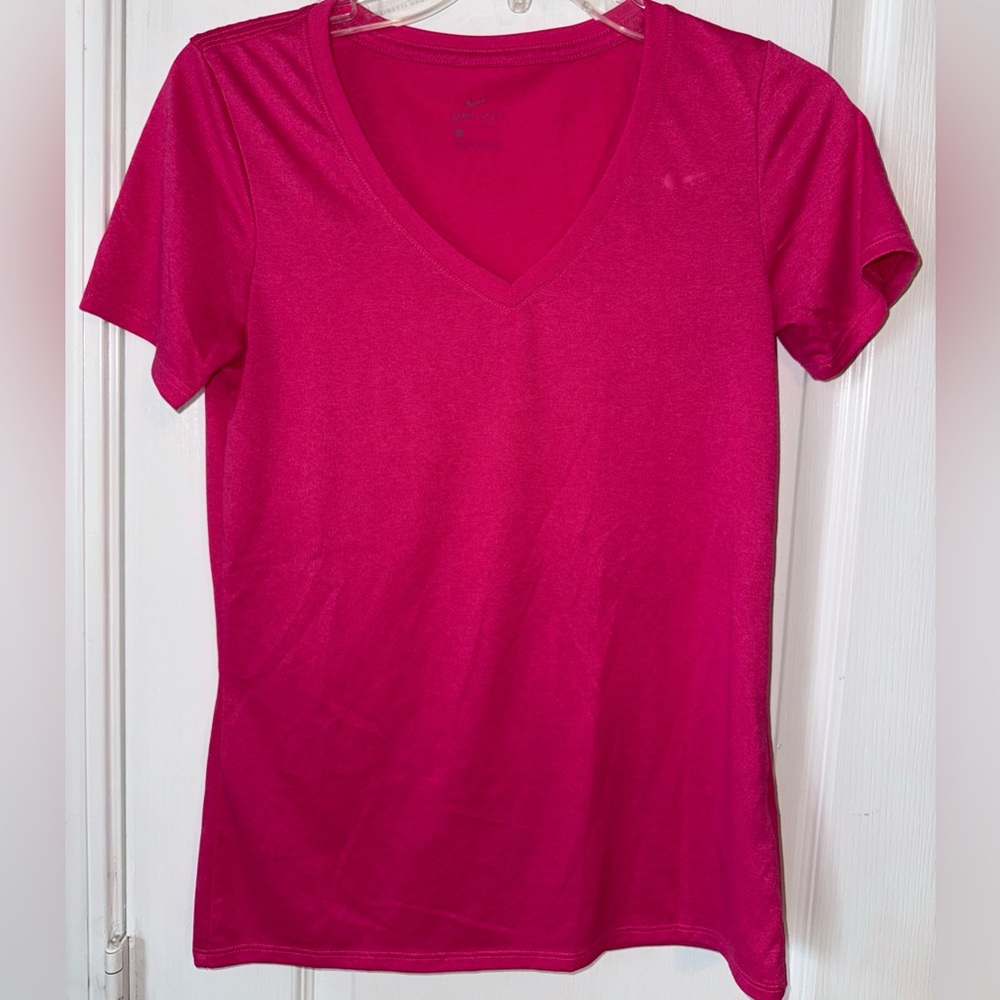 Nike Red V-Neck Workout Top Size S